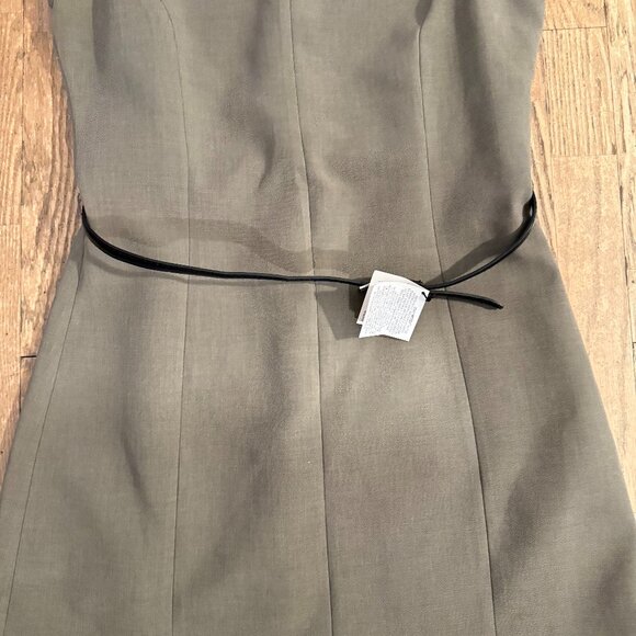 NWT ZARA BELTED MINI DRESS SIZE XL GREEN 9119 / 556 - Picture 6 of 8
